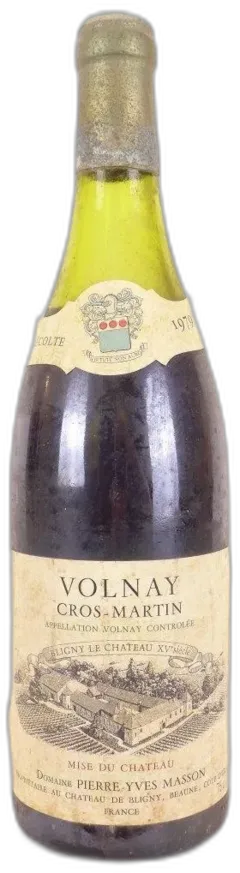 photo du vin 1979 Volnay Pierre-Yves Masson Cros-Martin