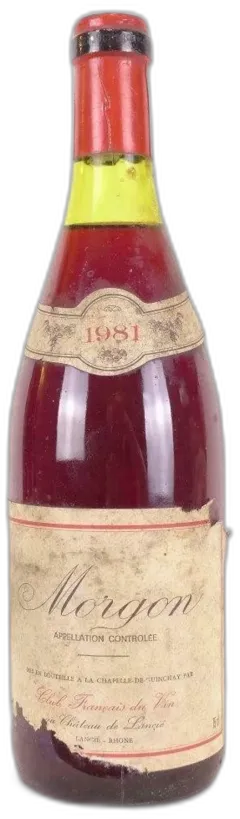 photo 1981 Morgon Château de Lancié Club Français du Vin Rouge Beaujolais