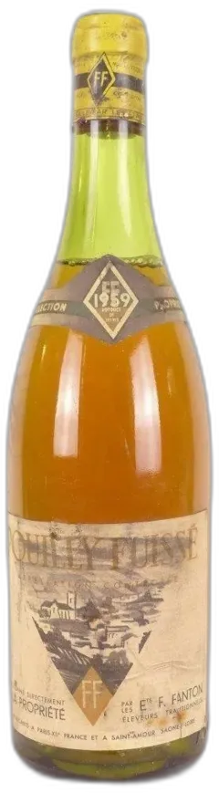 photo 1959 Pouilly-Fuissé Fanton Blanc Bourgogne