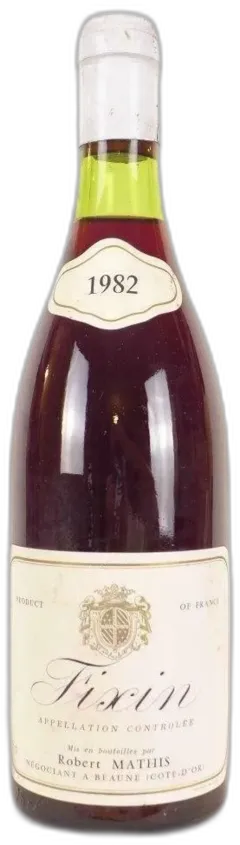 photo 1982 Fixin Robert Mathis Rouge Bourgogne