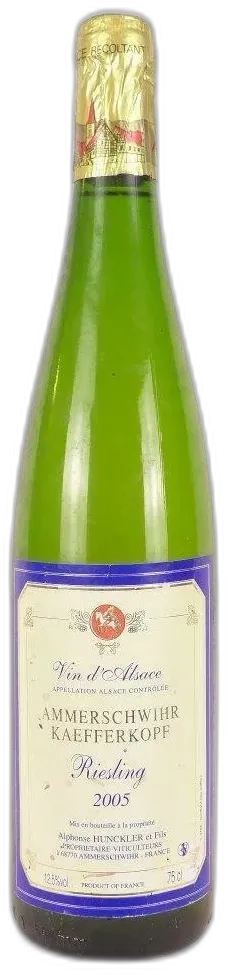 photo du vin Riesling Alphonse Hunckler Ammerschwihr Kaefferkopf