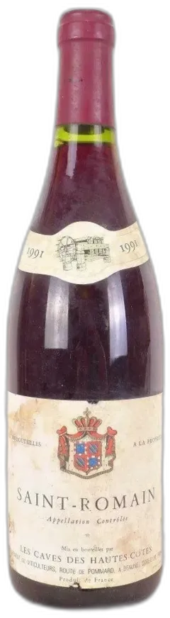 vue du vin 1991 Saint-Romain Cave des Hautes-Côtes Rouge Bourgogne