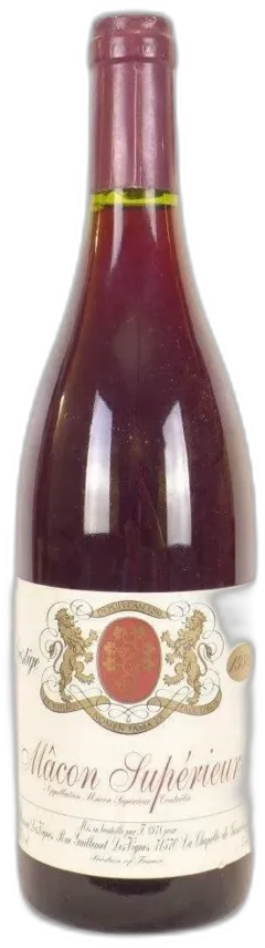 vue du vin Mâcon Supérieur Maison les Vignes Rouge Bourgogne