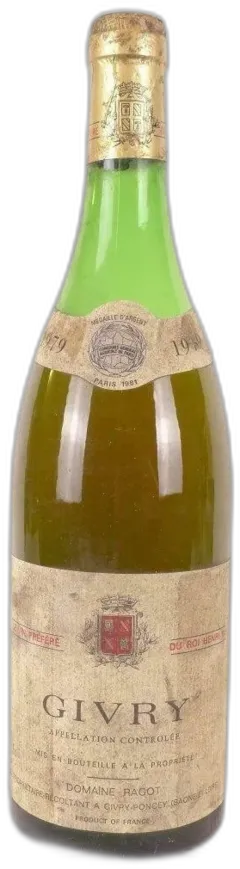 photo 1979 Givry Domaine Ragot Blanc Bourgogne