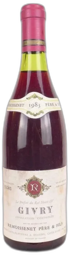 photo Givry Remoissenet Rouge Bourgogne