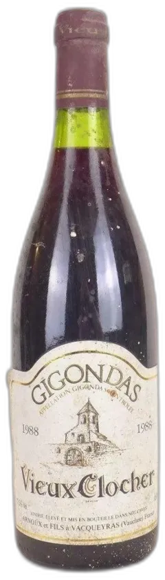 photo 1988 Gigondas Arnoux et Fils Vieux Clocher Rouge Rhône