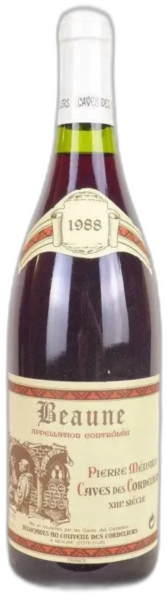 image du vin Beaune Pierre Ménard Caves des Cordeliers Clos Salomon Rouge
