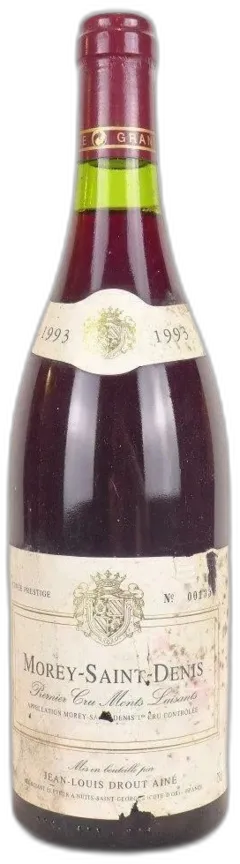 photo Morey Saint-Denis Jean-Louis Drout Ainé Premier Cru Monts Luisants Prestige Étiquette Abîmée