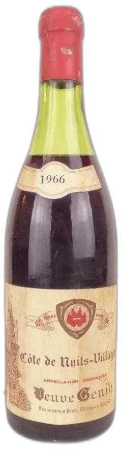 photo 1966 Côte de Nuits Villages Veuve Genin b2 Rouge Bourgogne