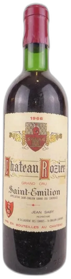 photo 1966 Saint-Émilion Château Rozier Grand Cru Rouge Bordeaux