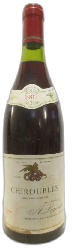 photo 1987 Chiroubles a Ligeret Rouge Beaujolais