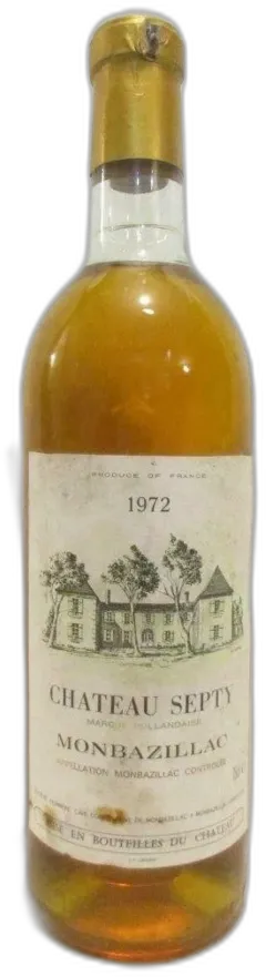 photo 1972 Monbazillac Château Septy Liquoreux Sud-Ouest