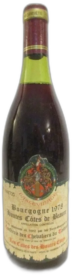 photo Hautes Côtes de Beaune Caves des Hautes Côtes Tastevinage Rouge Bourgogne