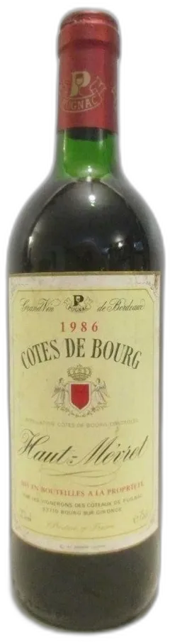 photo 1986 Côtes de Bourg Haut-Mevret Rouge Bordeaux