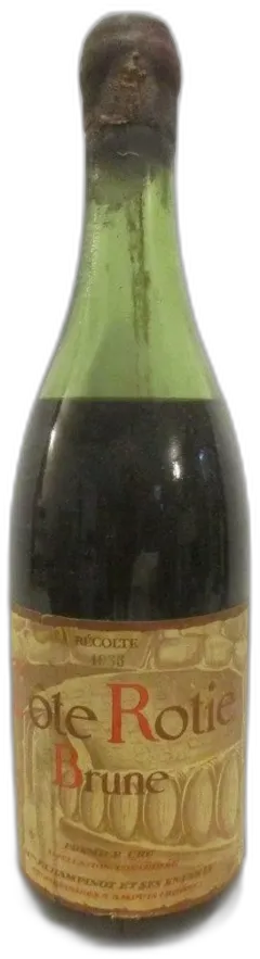 photo 1955 Côte-Rôtie Brune Mme Champinot et Ses Enfants Cire Abîmée