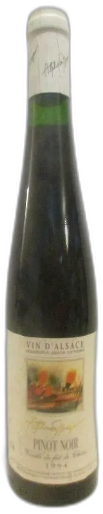 photo Pinot Noir Alphonse Meyer Vieilli en Fût de Chêne Rouge Alsace