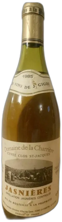 photo 1985 Jasnières Gigou Domaine de la Charrière Clos Saint-Jacques Blanc