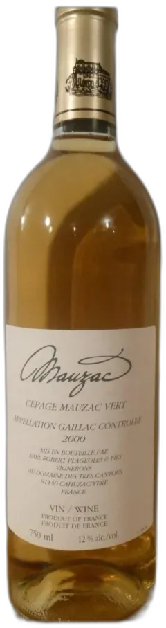 photo 2000 Gaillac Domaine des Tres Cantous Mauzac Vert Blanc