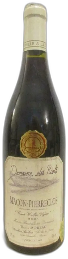 image du vin Mâcon-Pierreclos Thierry Moreau Domaine des Riots Vieilles Vignes Blanc