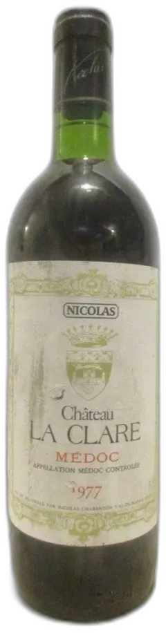 photo 1977 Médoc Château la Clare Nicolas