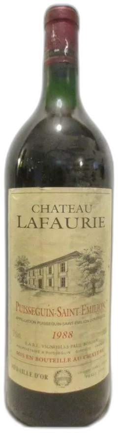 photo 1988 Puisseguin Saint-Émilion Château Lafaurie Magnum Rouge Bordeaux