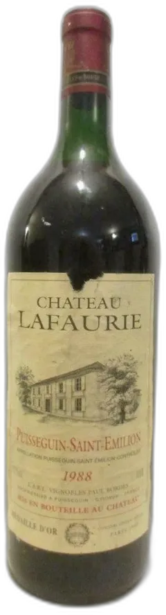 photo 1988 Puisseguin Saint-Émilion Château Lafaurie Magnum Rouge Bordeaux