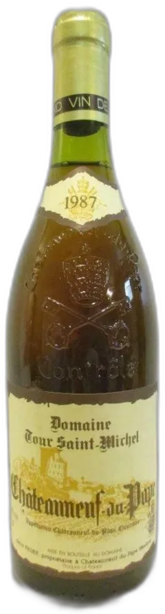 photo 1987 Châteauneuf du Pape Domaine Tour Saint-Michel b2 Blanc