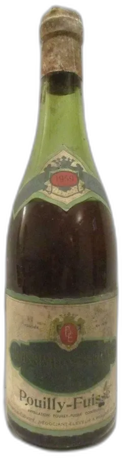photo 1959 Pouilly-Fuissé Boisseaux-Estivant Niveau Bas Capsule Abîmée