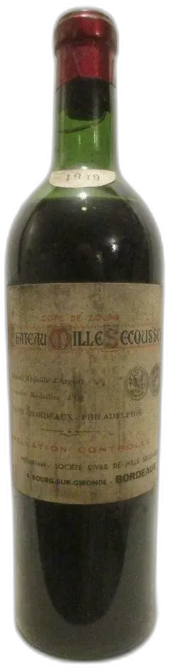 photo 1949 Côtes de Bourg Château Mille Secousses b1 Rouge Bordeaux