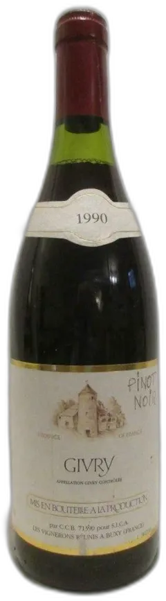 photo 1990 Givry Vignerons Réunis à Buxy Rouge Bourgogne