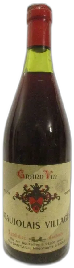 vue du vin Ets Dartiailh Rouge Beaujolais Villages
