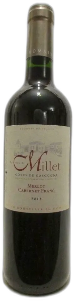 photo Vdp des Côtes de Gascogne Domaine de Millet Merlot Cabernet Franc Rouge Sud-Ouest