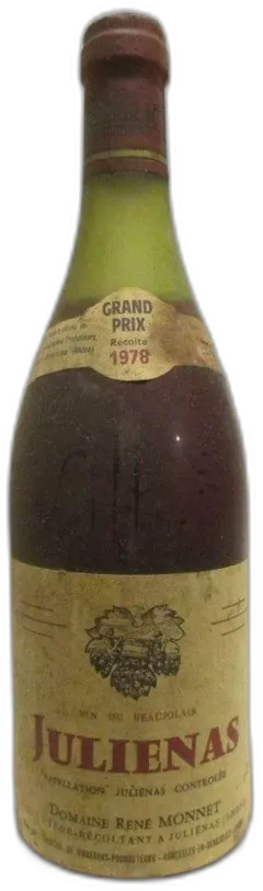 photo du vin 1978 Juliénas René Monnet Rouge Beaujolais