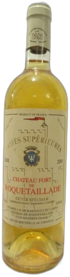 photo 2001 Graves Supérieures Châteaufort de Roquetaillade Liquoreux Bordeaux