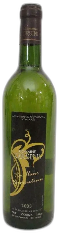 photo Calvi Domaine Orsini Blanc Corse