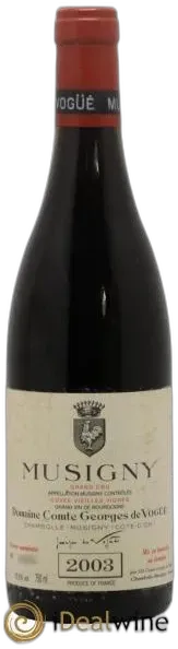 photo Musigny Grand Cru Cuvée Vieilles Vignes