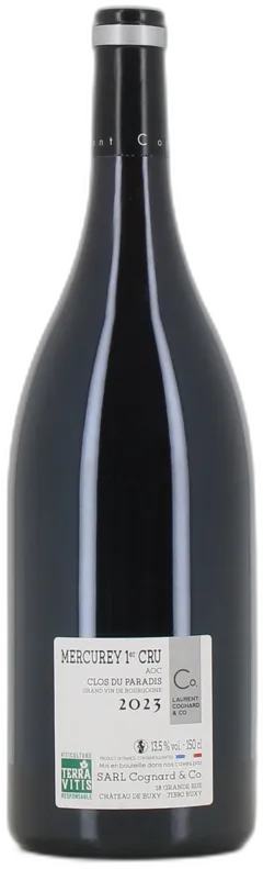 photo Magnum Vin Rouge Mercurey 1er Cru Clos du Paradis Laurent Cognard 2023