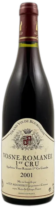 aperçu du vin Jean Pierre Mugneret Vosne Romanée 1er Cru 2001