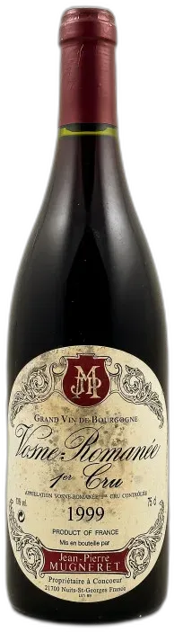 photo du vin Jean Pierre Mugneret Vosne Romanée 1er Cru 1999