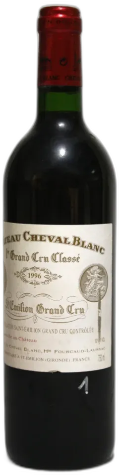 photo Cheval Blanc 1996 Etiquette Très Légèrement Tachée