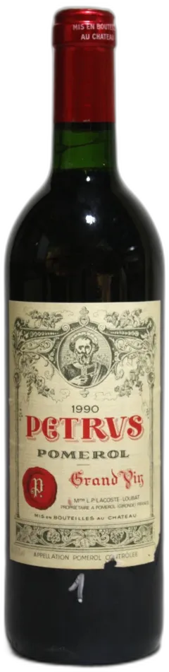 photo Petrus 1990 Etiquette Très Légèrement Abimée