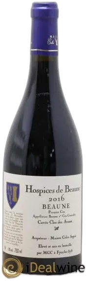 photo Beaune 1er Cru Hospices de Beaune Clos des Avaux Colin Seguin 2016