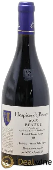 photo Beaune 1er Cru Hospices de Beaune Clos des Avaux Colin Seguin 2016