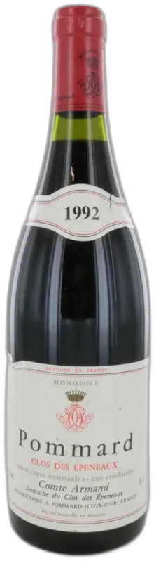 photo Pommard 1er Cru Clos des Epeneaux 1992 Comte Armand