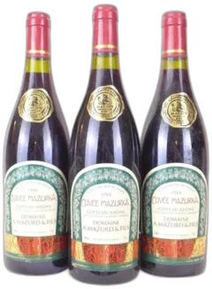 photo 1988 Côtes du Rhône Domaine Mazurd Mazurka Fût de Chêne Lot de Rouge