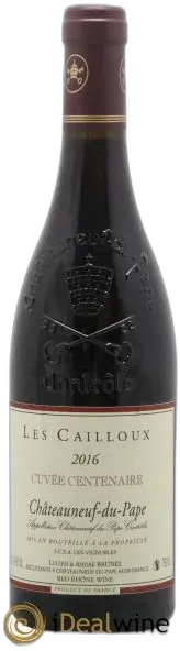photo Châteauneuf-du-Pape les Cailloux Cuvée Centenaire André Brunel 2016