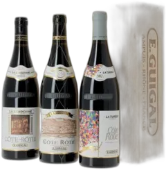 photo Côte-Rôtie Guigal Trilogie la Turque la Landonne la Mouline