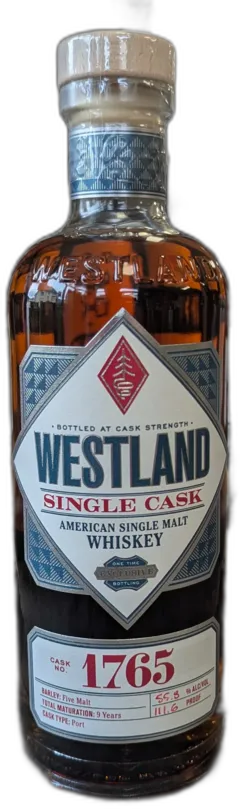 capture du vin Westland Whiskey American Single Cask 1765 "Port Finish