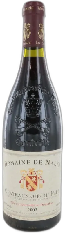 photos du vin Châteauneuf du Pape 2003 Domaine de Nalys