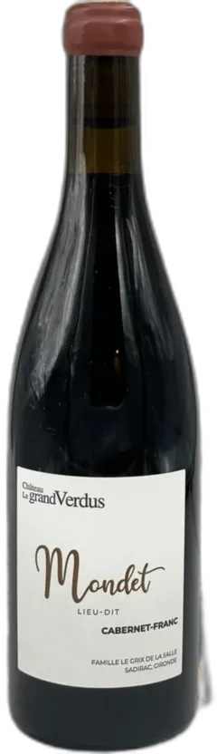 photo Château le Grand Verdus Lieu-Dit Mondet Cabernet-Franc 2020 Vin de Bordeaux Supérieur